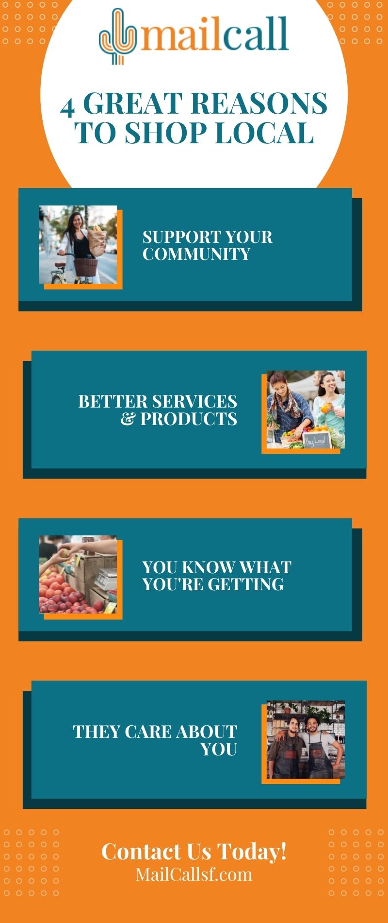 Reasons to shop local infographic