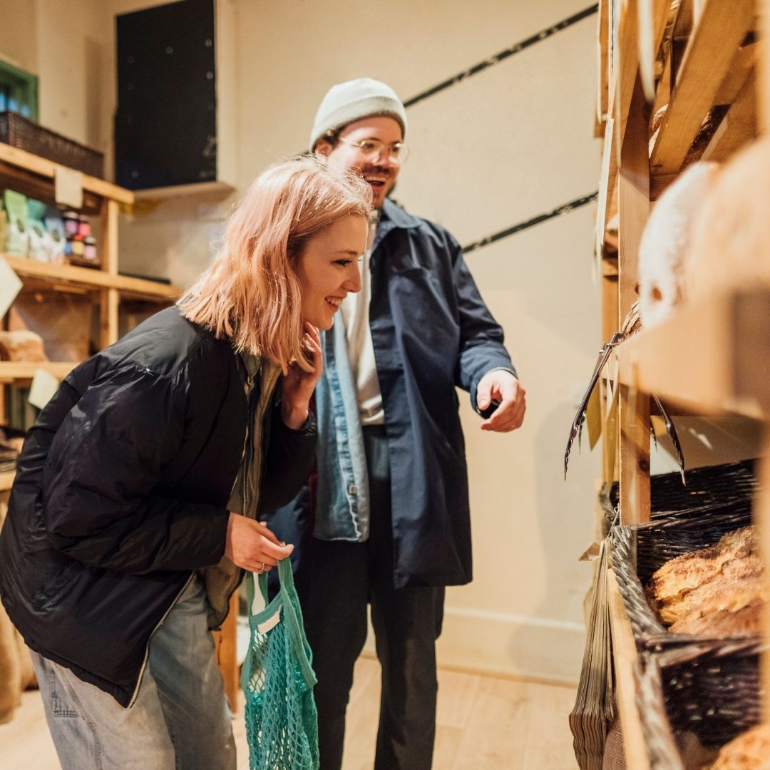 women shopping at local store