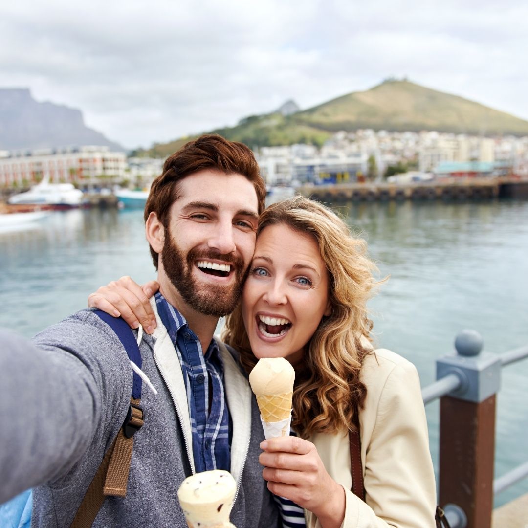 couple taking a selfie 
